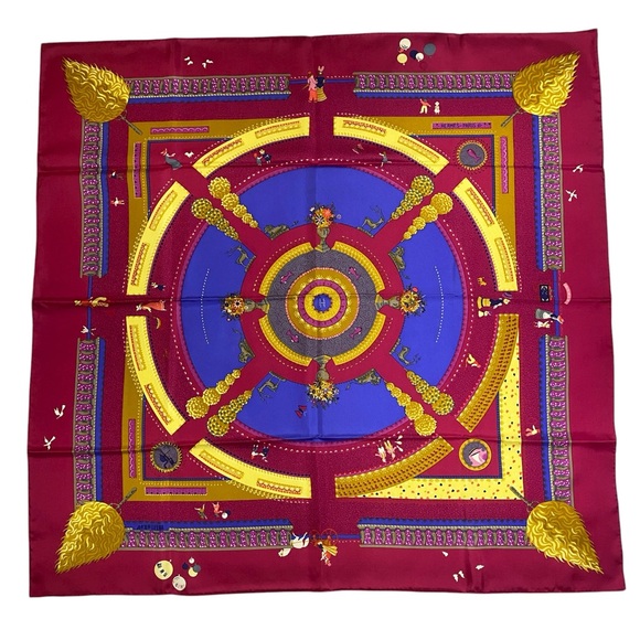 Hermes Silk Scarf Carre 90 Jardin Enchante By Ljubomir Milinkov Vintage